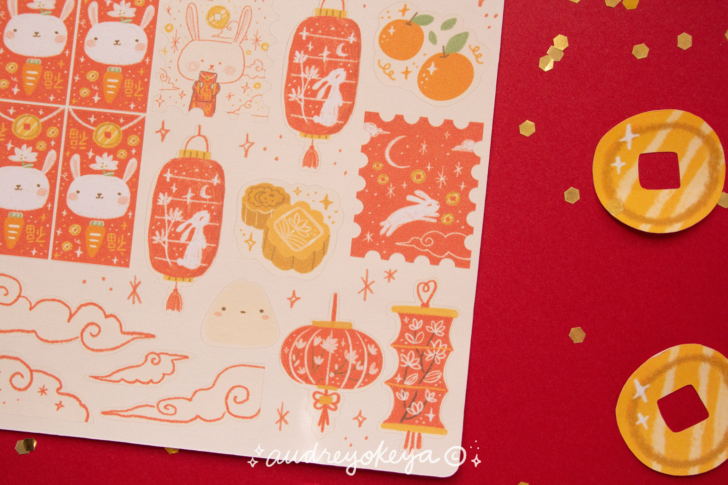 Chinese New Year / Zodiac / Year of the Rabbit Stickers