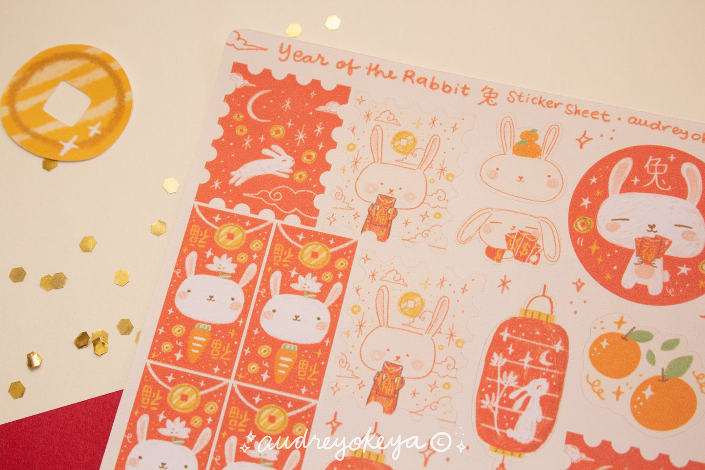 Chinese New Year / Zodiac / Year of the Rabbit Stickers