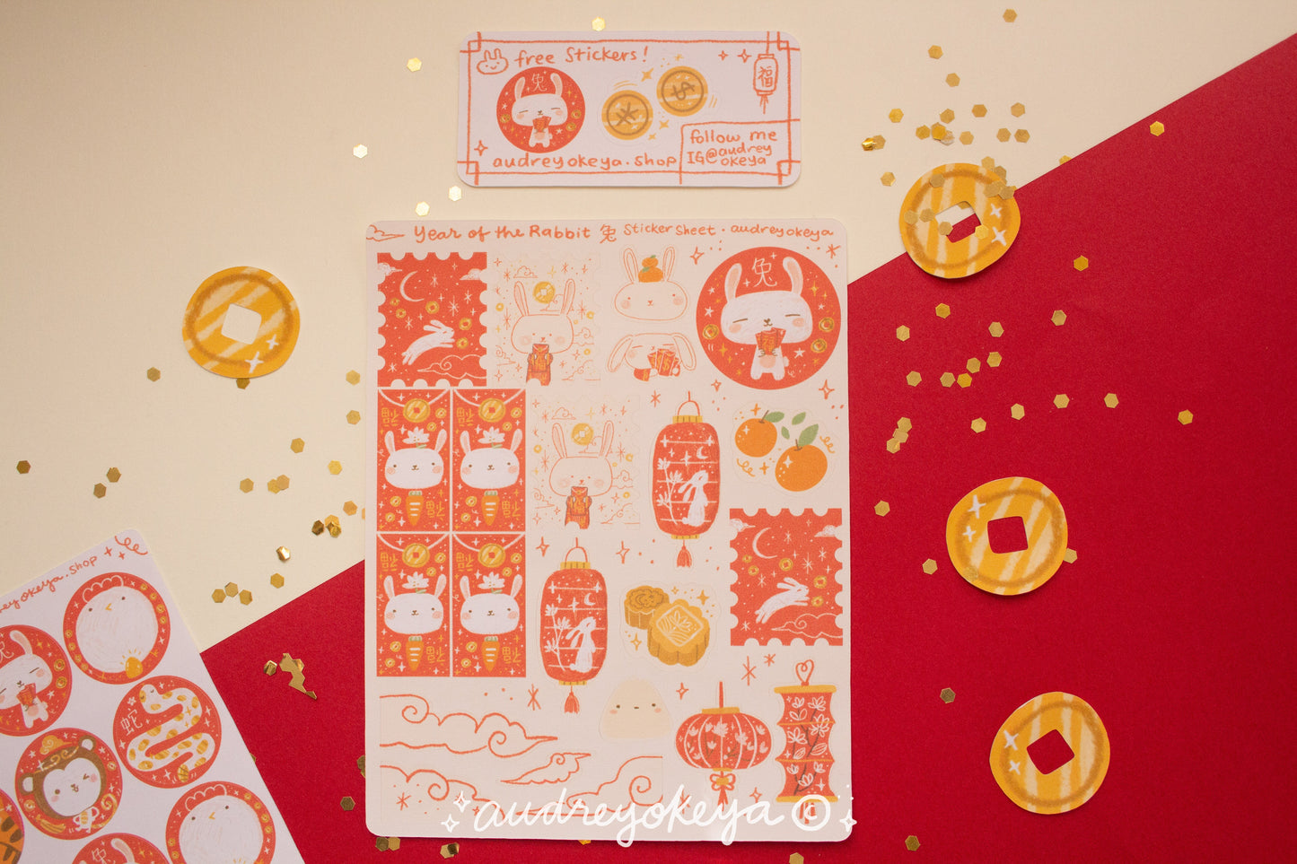 Chinese New Year / Zodiac / Year of the Rabbit Stickers