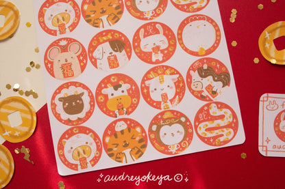 Chinese New Year / Zodiac / Year of the Rabbit Stickers