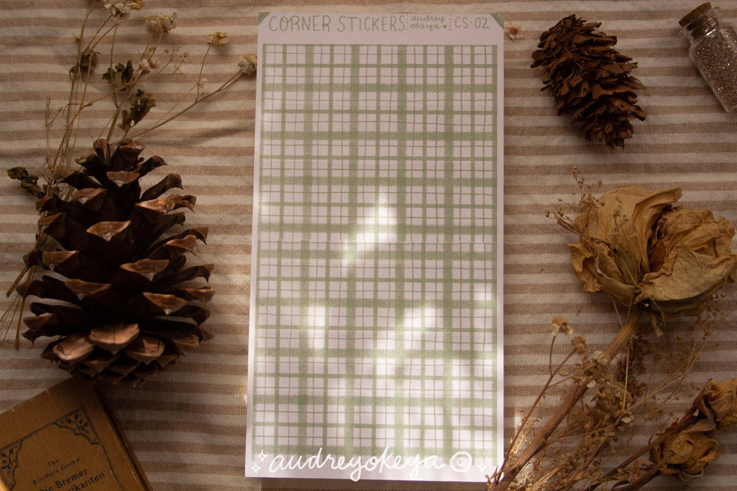 Corner Gingham Stickers