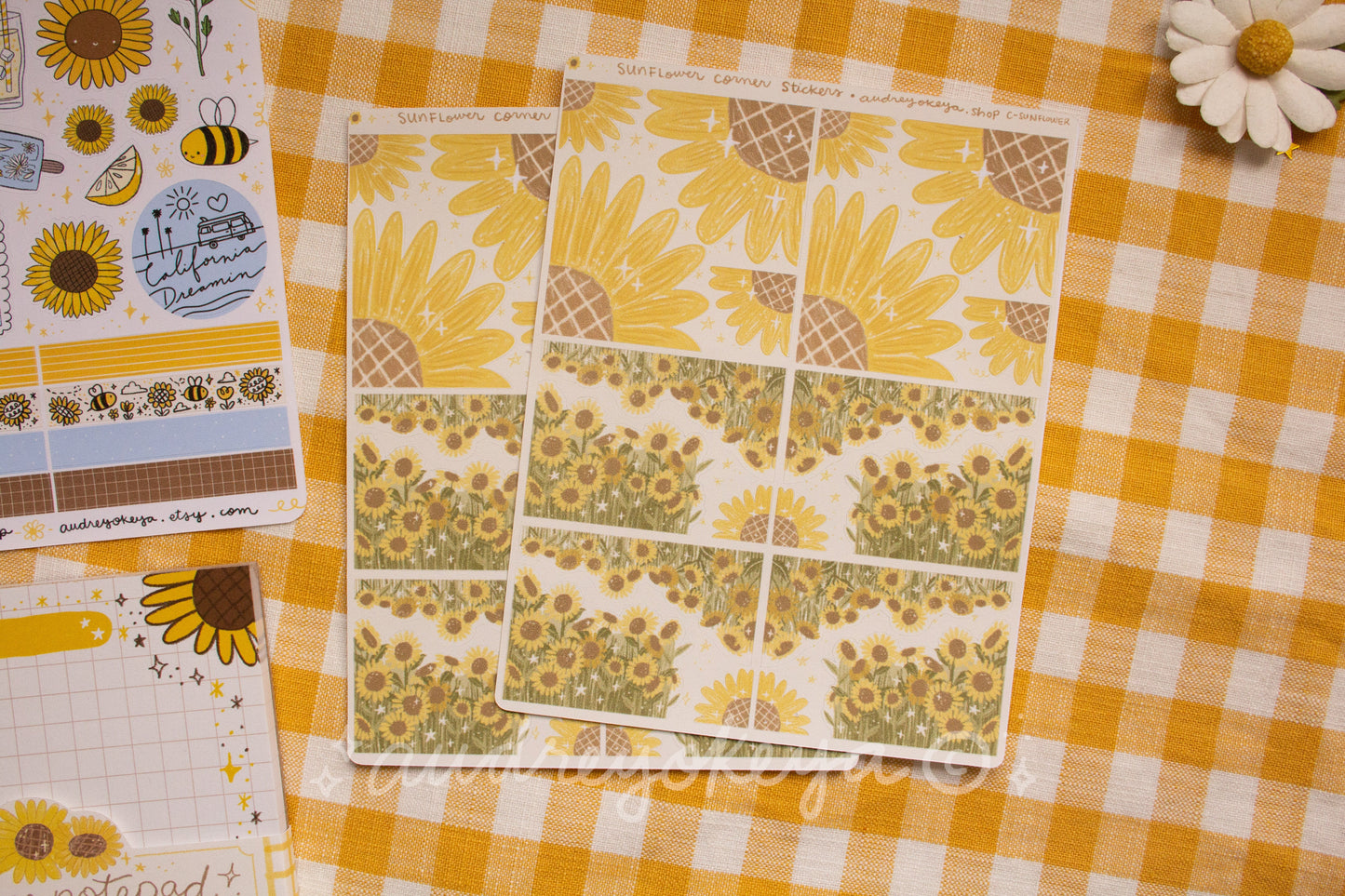 Sunflower Corners Sticker Sheet