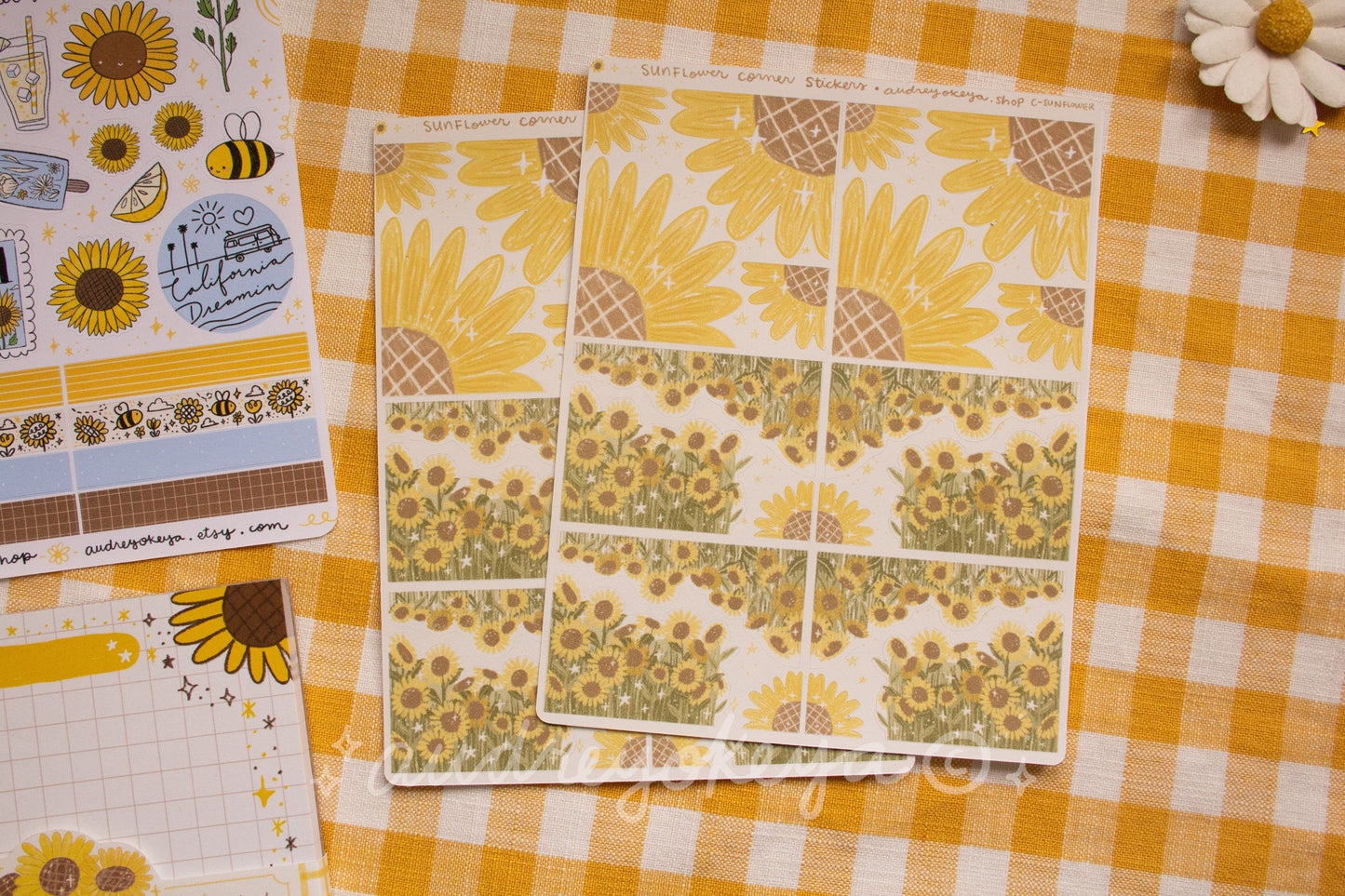 Sunflower Corners Sticker Sheet