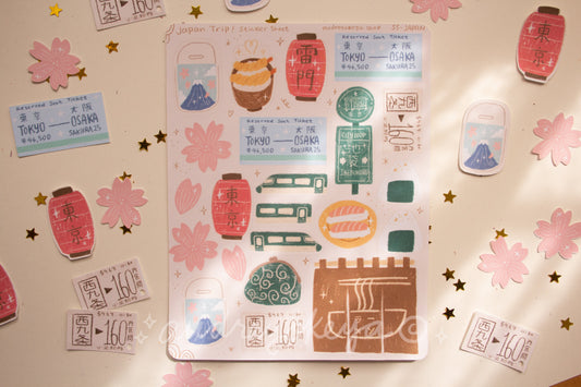 Japan Trip Sticker Sheet