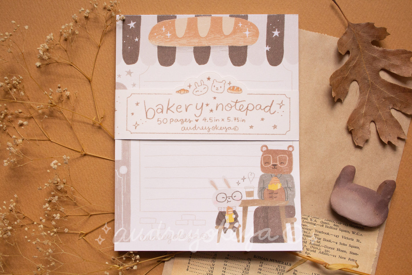 Bear & Bunny Bakery Memo Pad