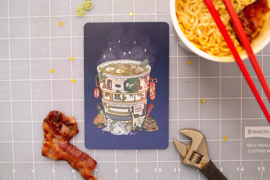 Ramen Warehouse Art Print