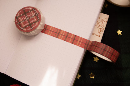 Gingham Christmas Holiday Washi Tape