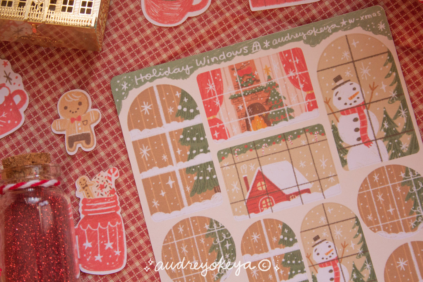 Holiday Windows & Christmas Corners & Christmas Cafe Sticker Sheets