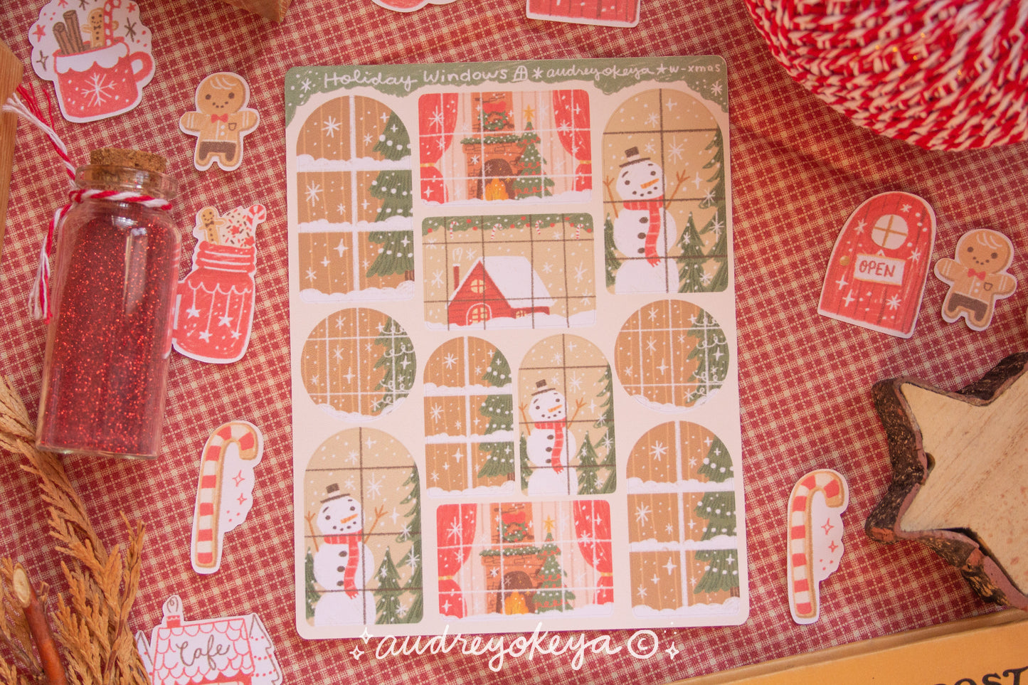 Holiday Windows & Christmas Corners & Christmas Cafe Sticker Sheets