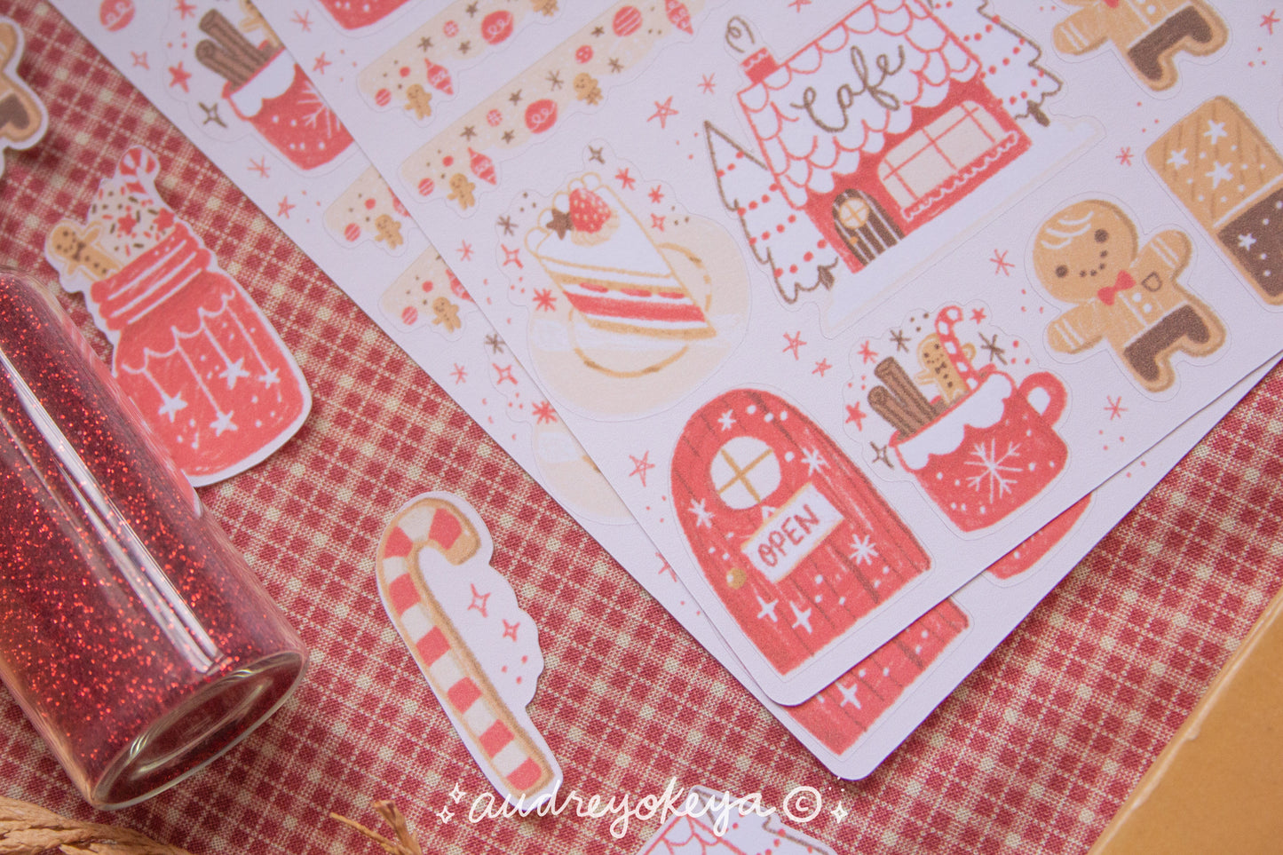 Holiday Windows & Christmas Corners & Christmas Cafe Sticker Sheets