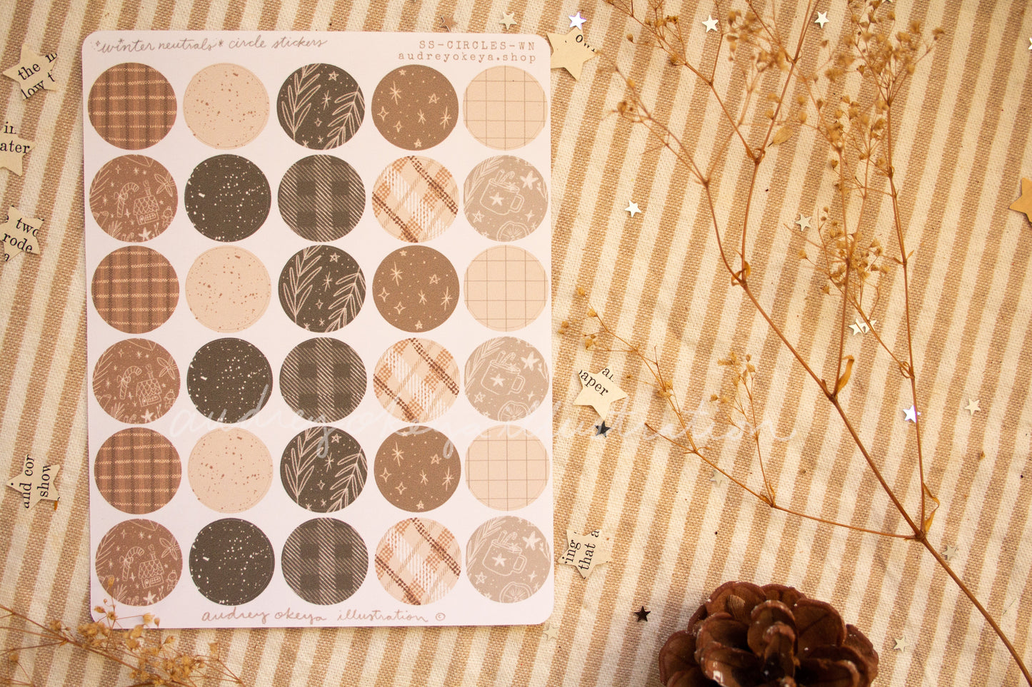 Winter Neutrals Sticker Sheets