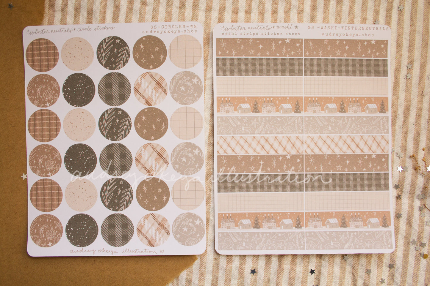 Winter Neutrals Sticker Sheets