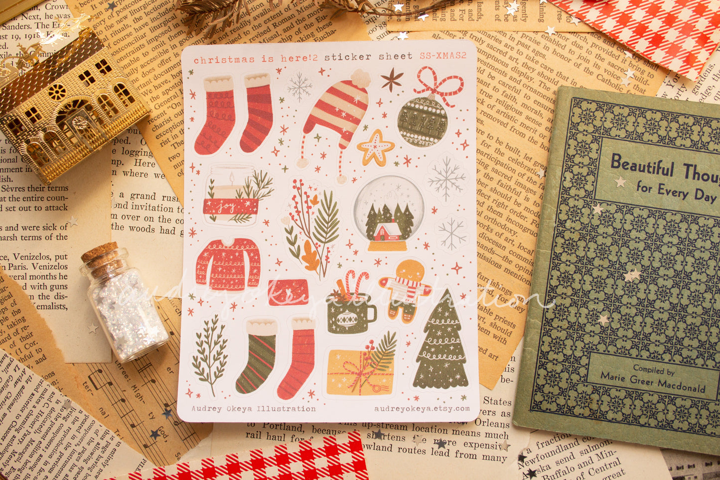 Christmas Holiday Sticker Sheets