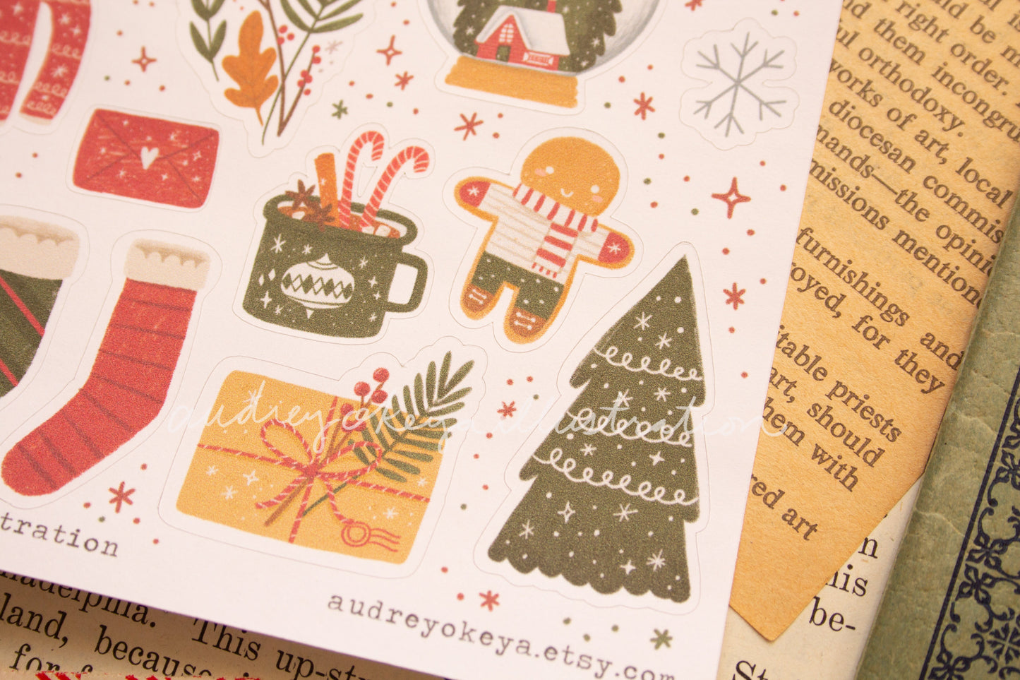 Christmas Holiday Sticker Sheets