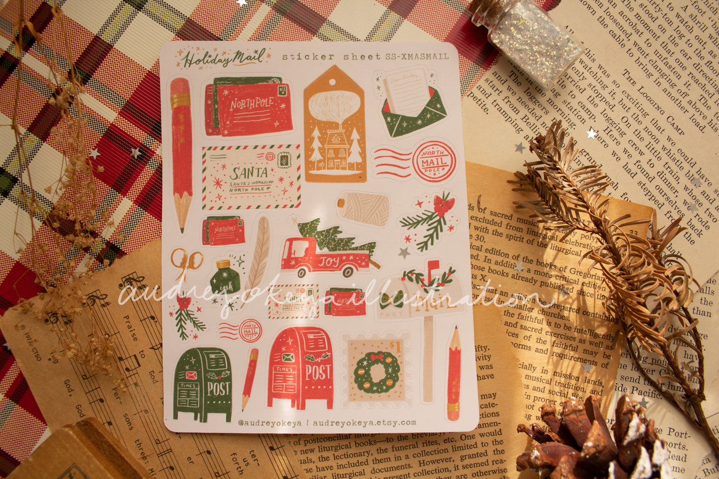 Christmas Mail Sticker Sheet