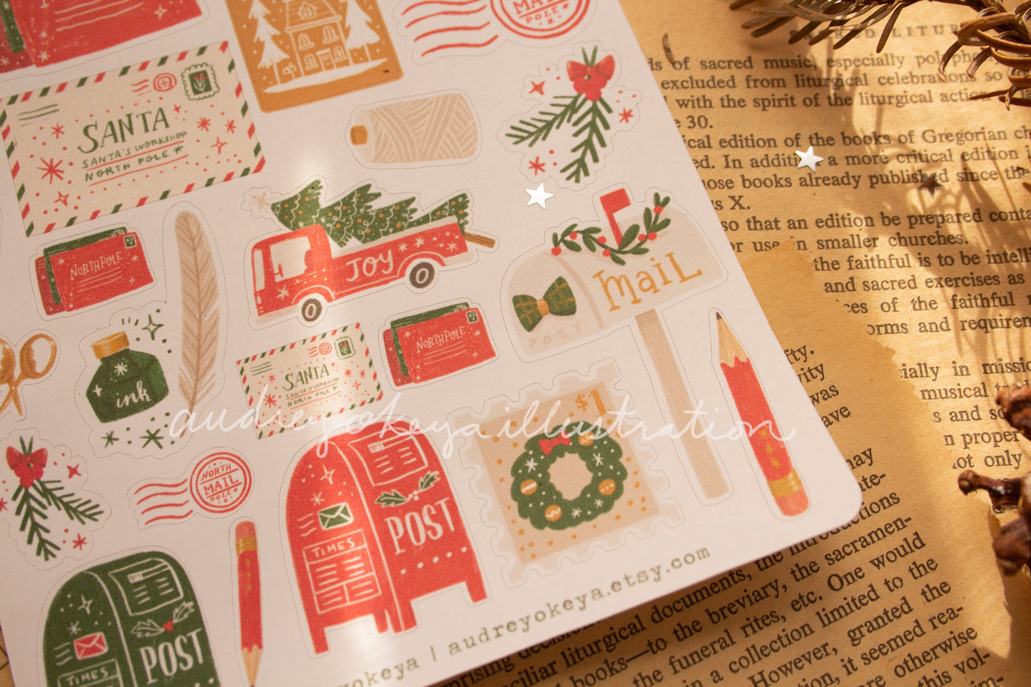 Christmas Mail Sticker Sheet