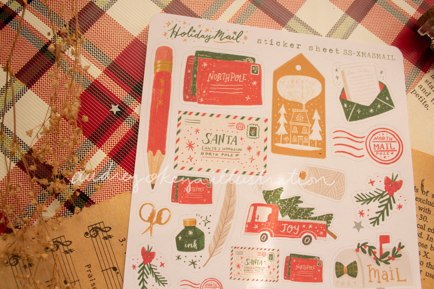 Christmas Mail Sticker Sheet