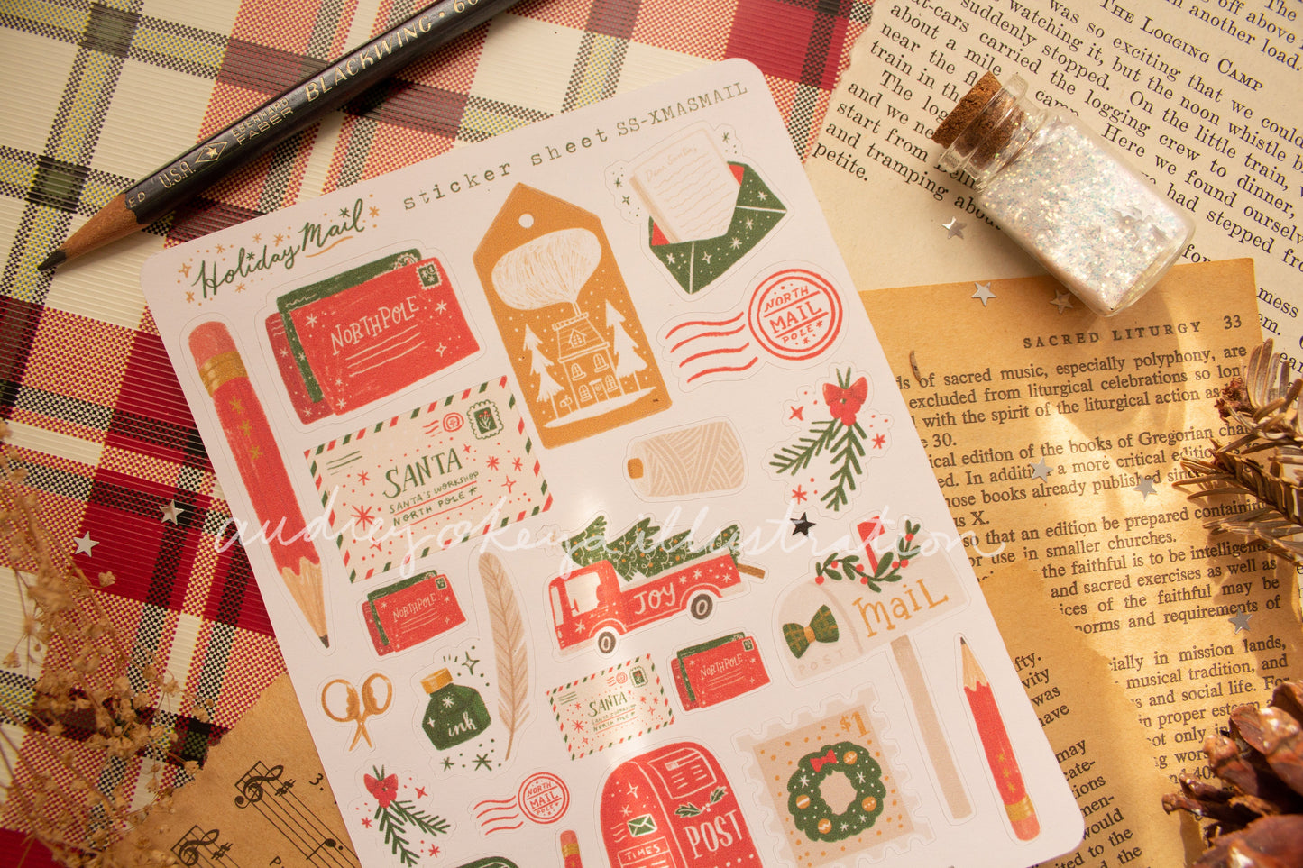 Christmas Mail Sticker Sheet