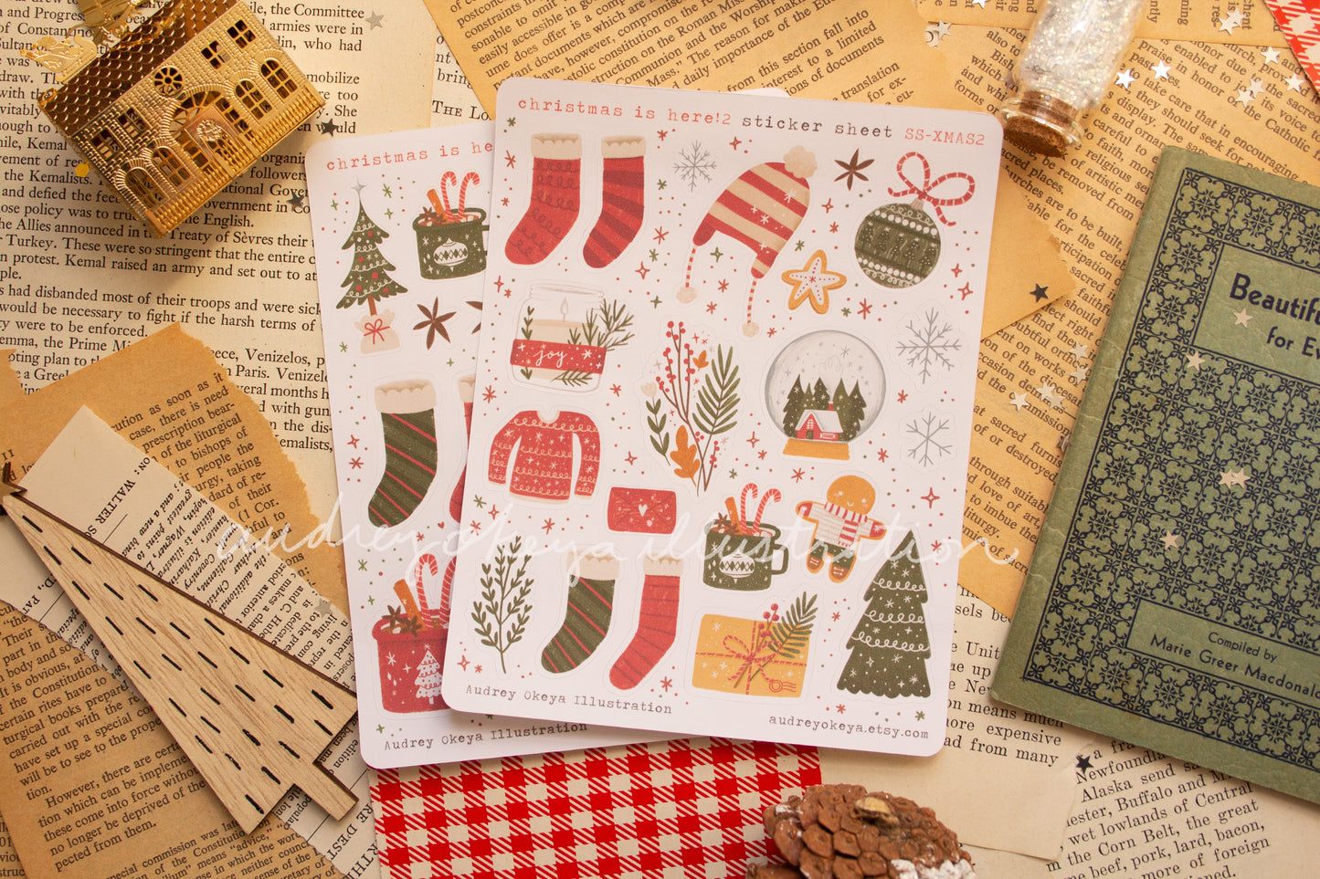 Christmas Holiday Sticker Sheets