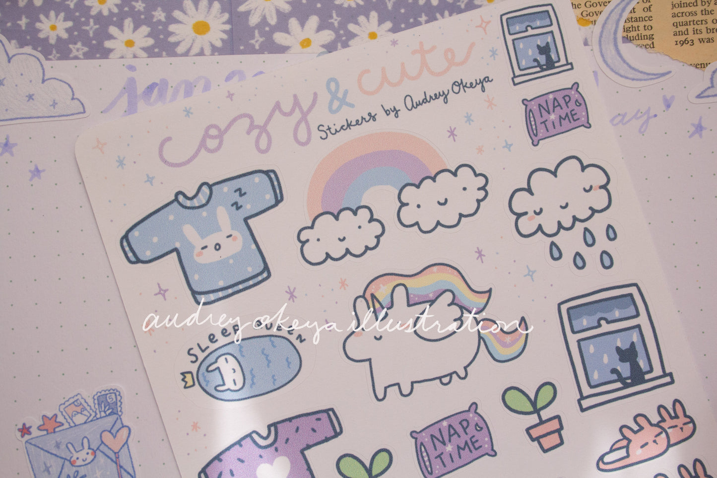 Cozy and Cute Sticker Sheet