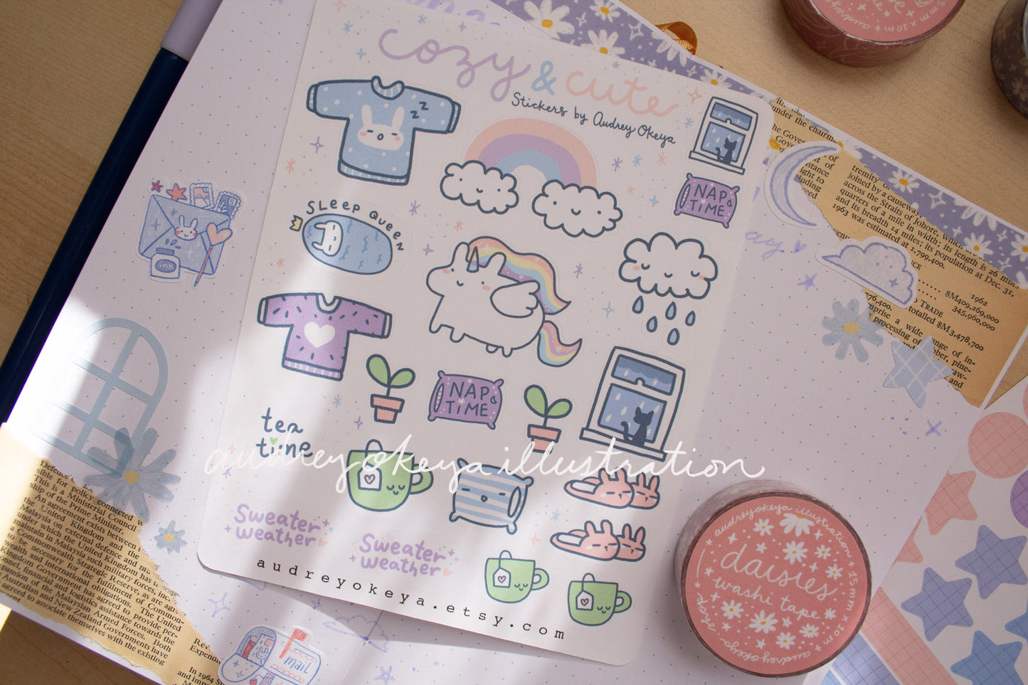 Cozy and Cute Sticker Sheet