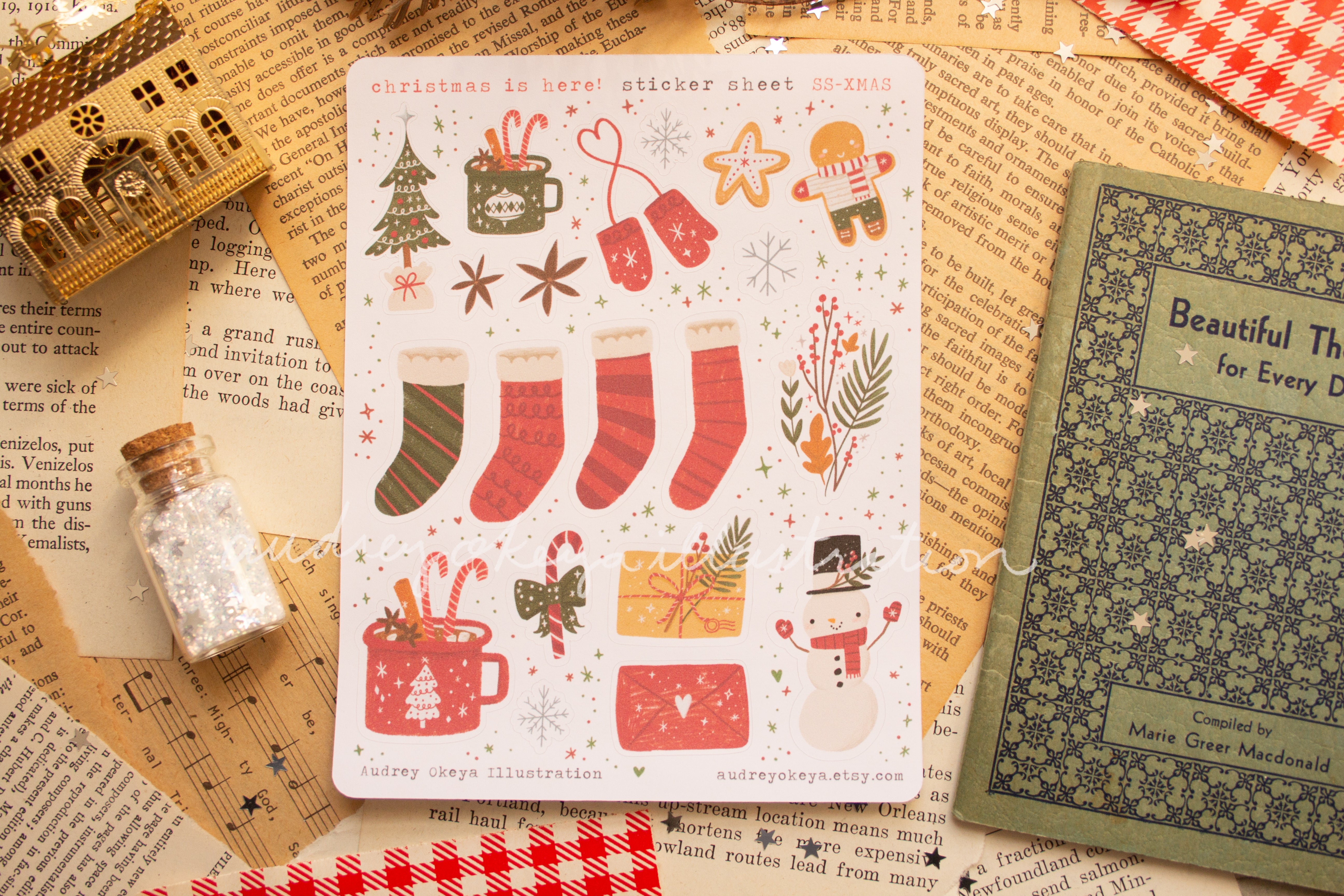 Xmas 1 Sticker Sheet – Okeya Stationery Co.