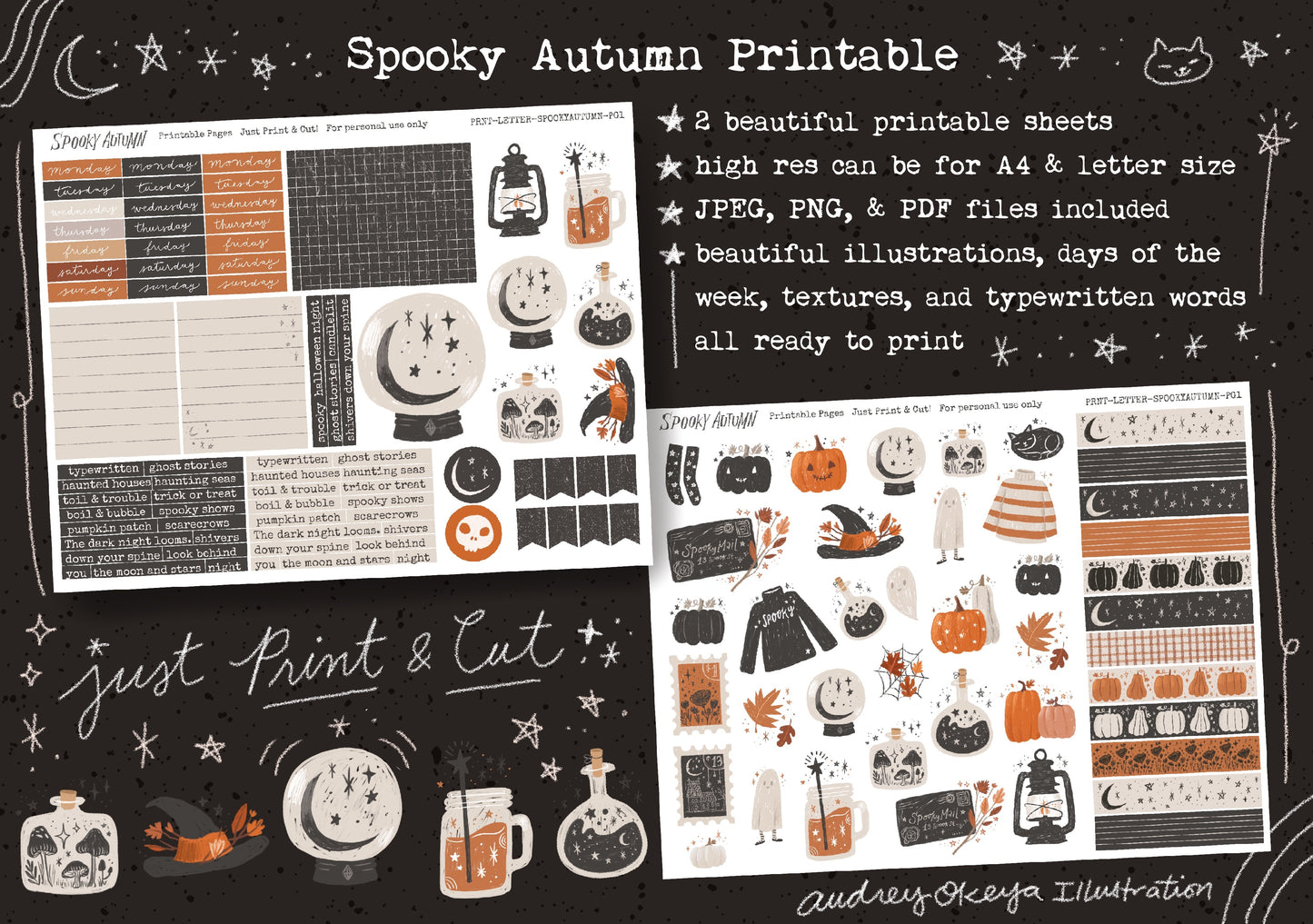 Spooky Autumn Halloween Printable