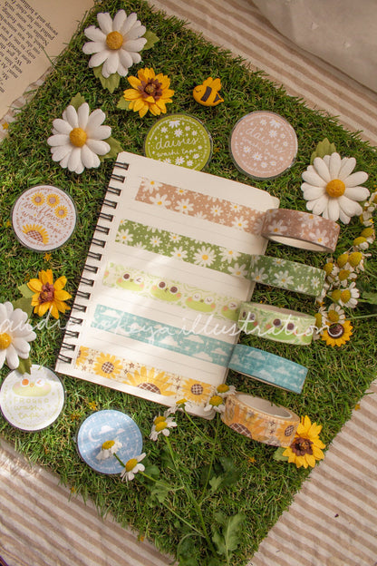 Spring Time & Froggy Washi Tapes 5 Designs