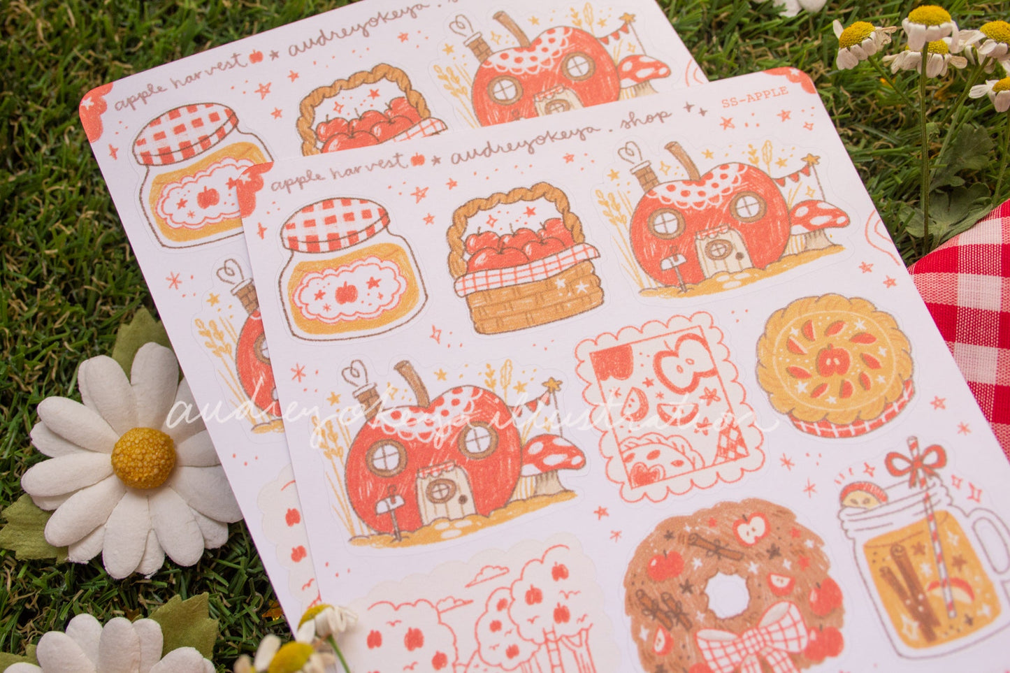 Apple Harvest Cottagecore Sticker Sheet