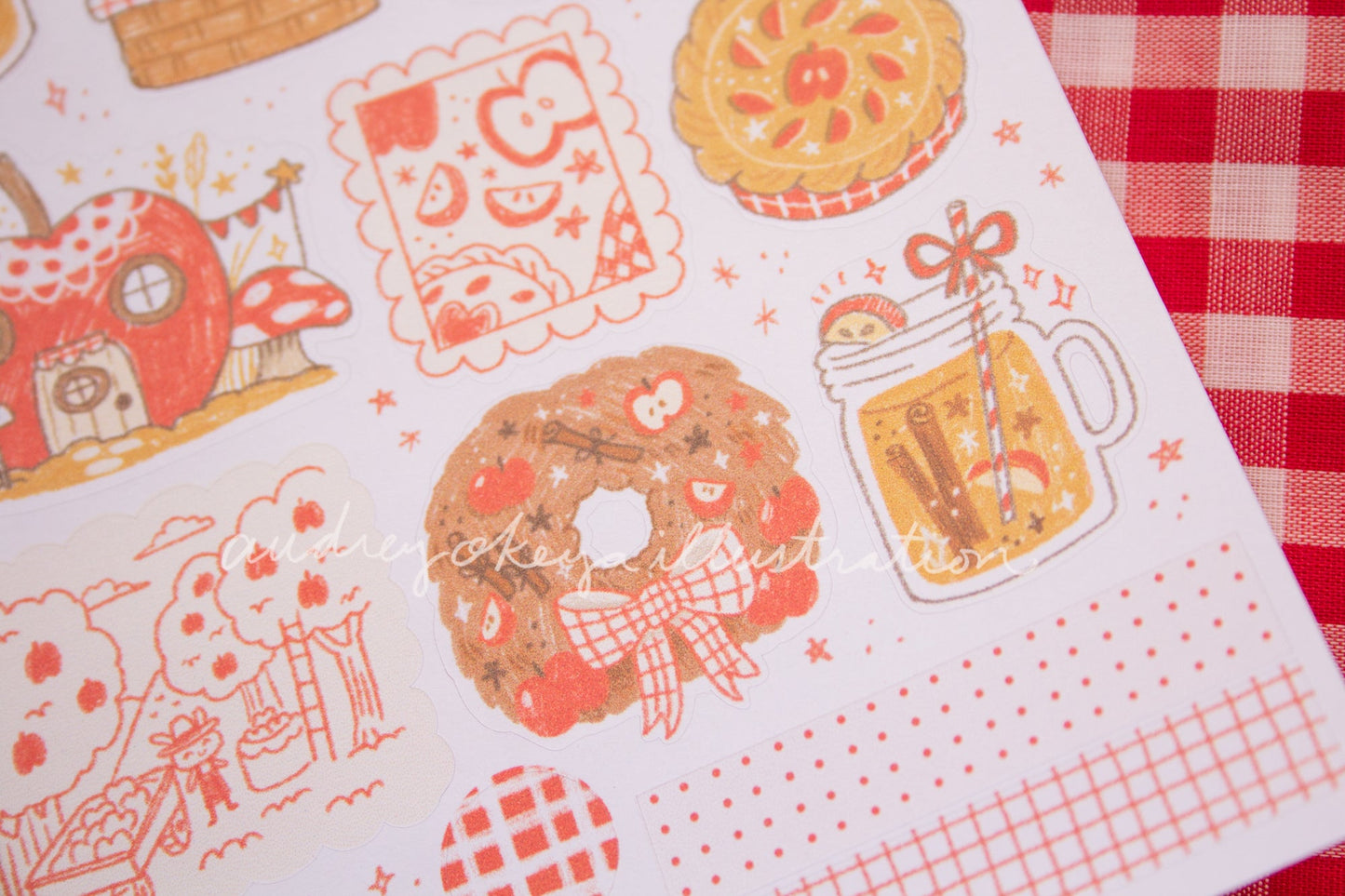Apple Harvest Cottagecore Sticker Sheet