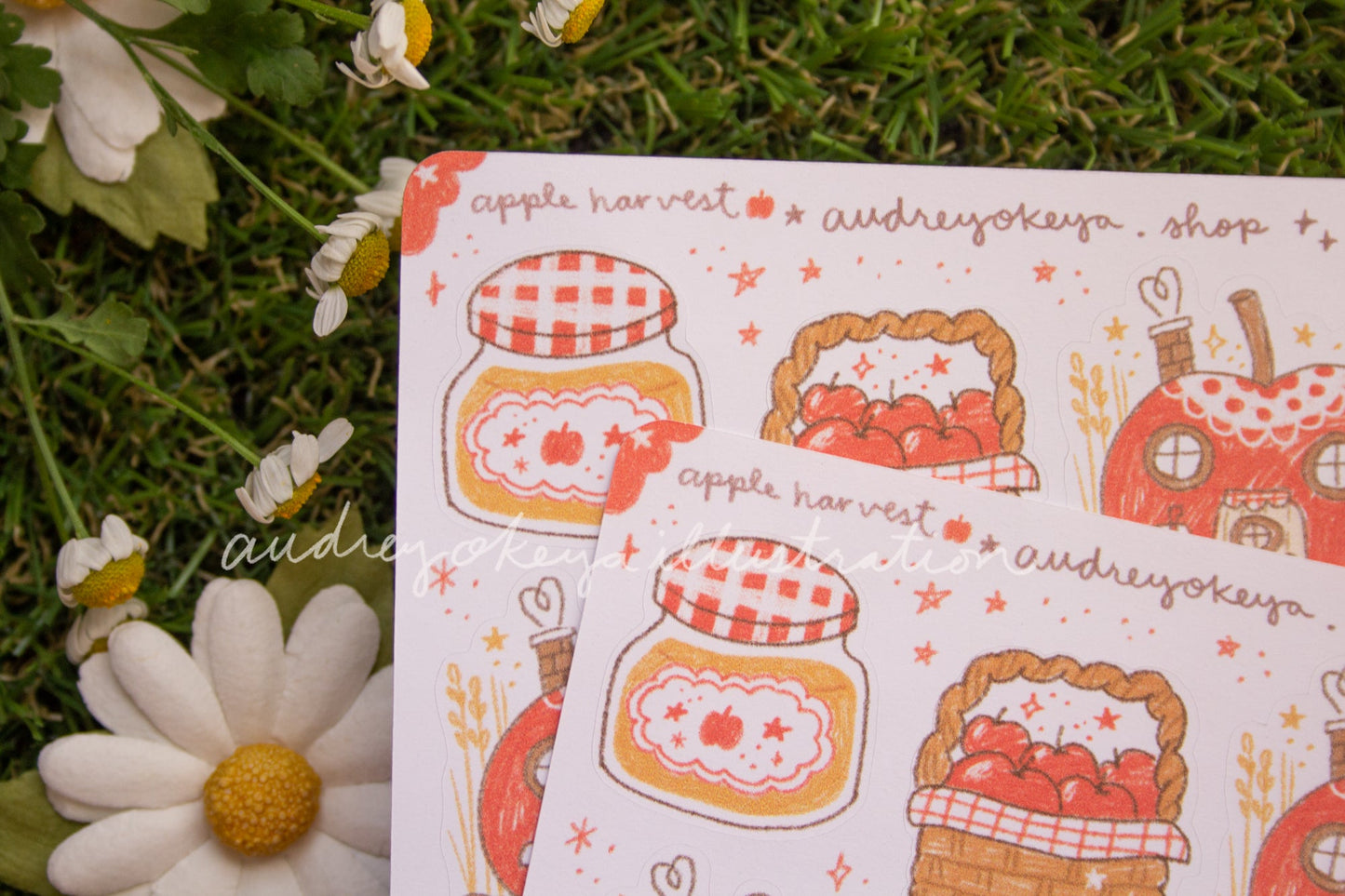 Apple Harvest Cottagecore Sticker Sheet