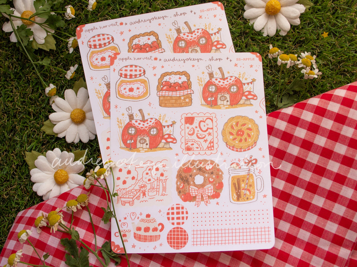 Apple Harvest Cottagecore Sticker Sheet