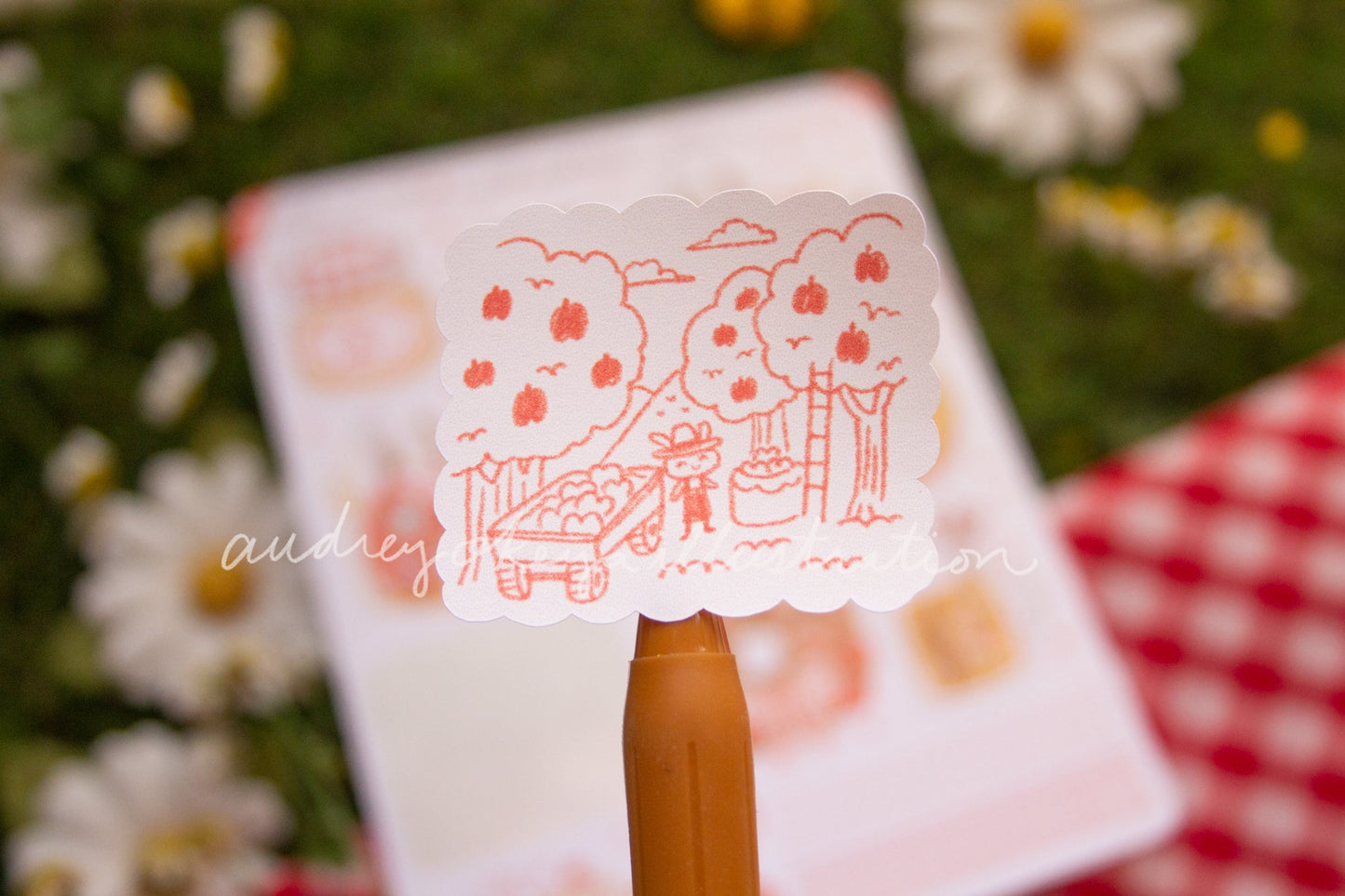 Apple Harvest Cottagecore Sticker Sheet