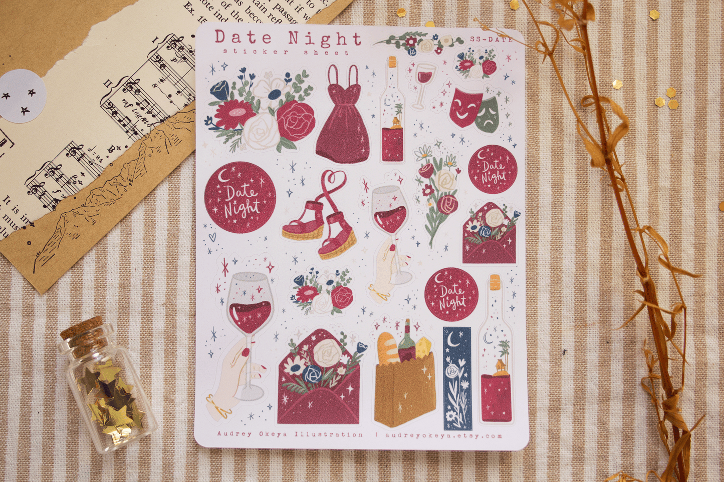 Date Night Sticker Sheet