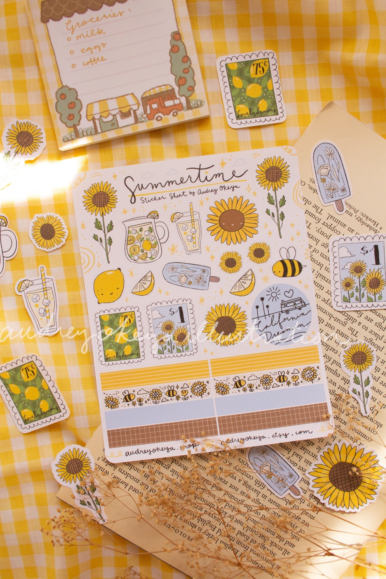 Summer Time Bujo Sticker Sheet