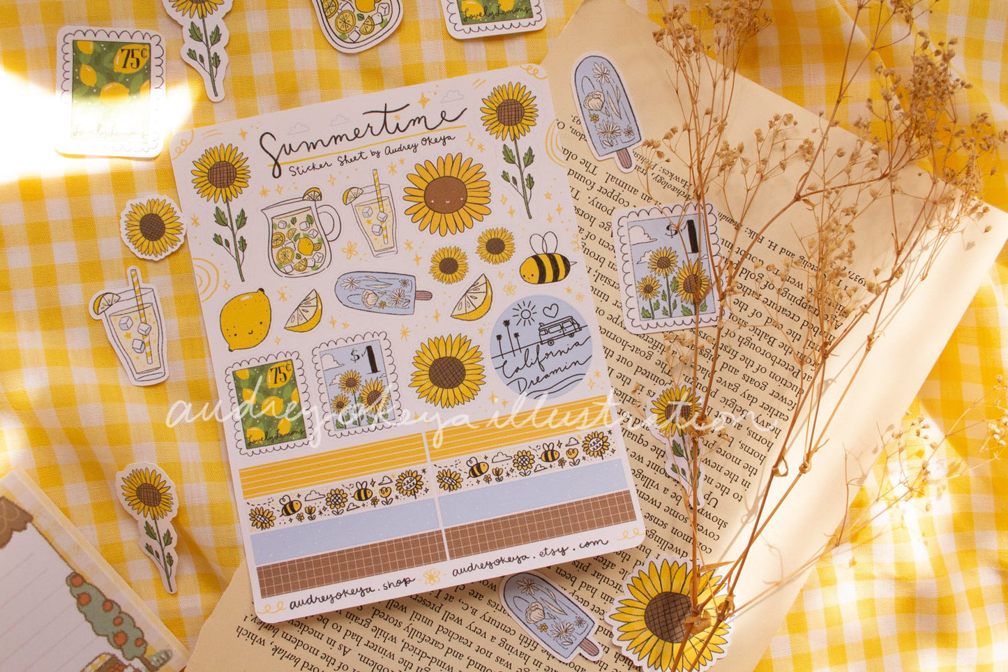 Summer Time Bujo Sticker Sheet