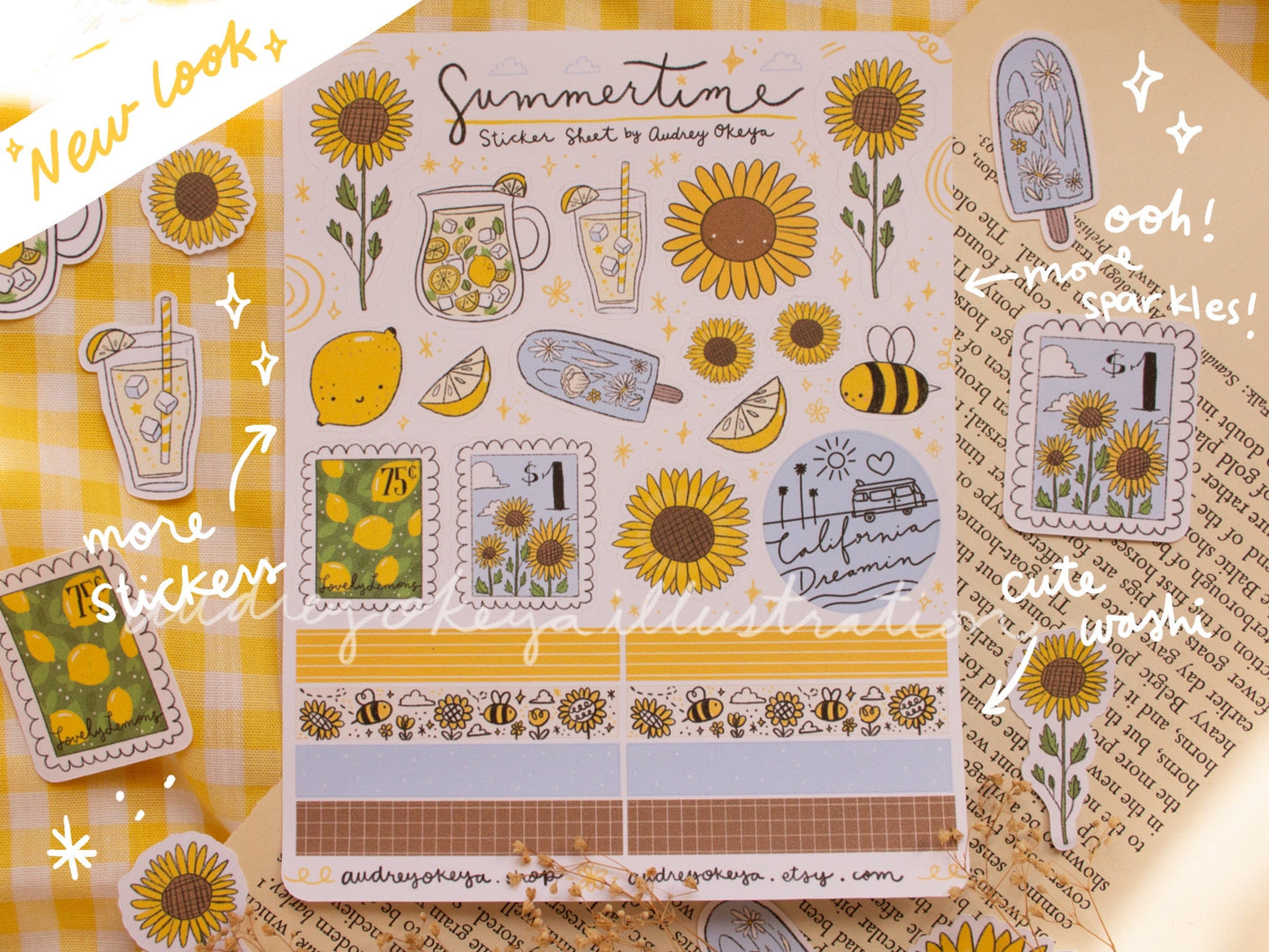 Summer Time Bujo Sticker Sheet