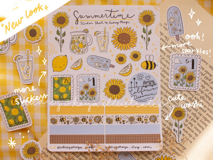 Summer Time Bujo Sticker Sheet