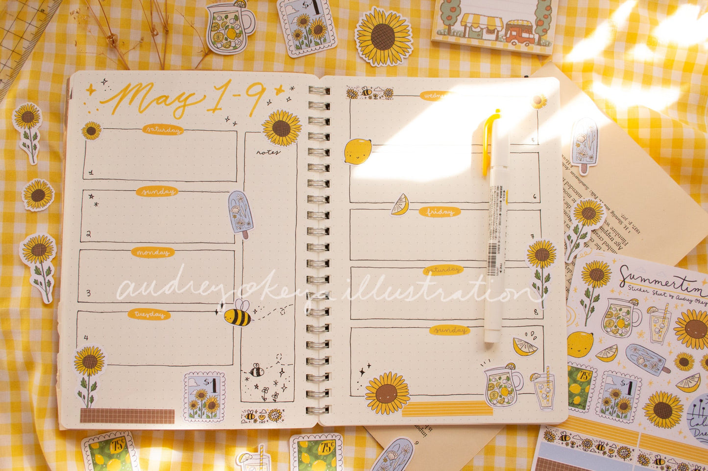 Summer Time Bujo Sticker Sheet