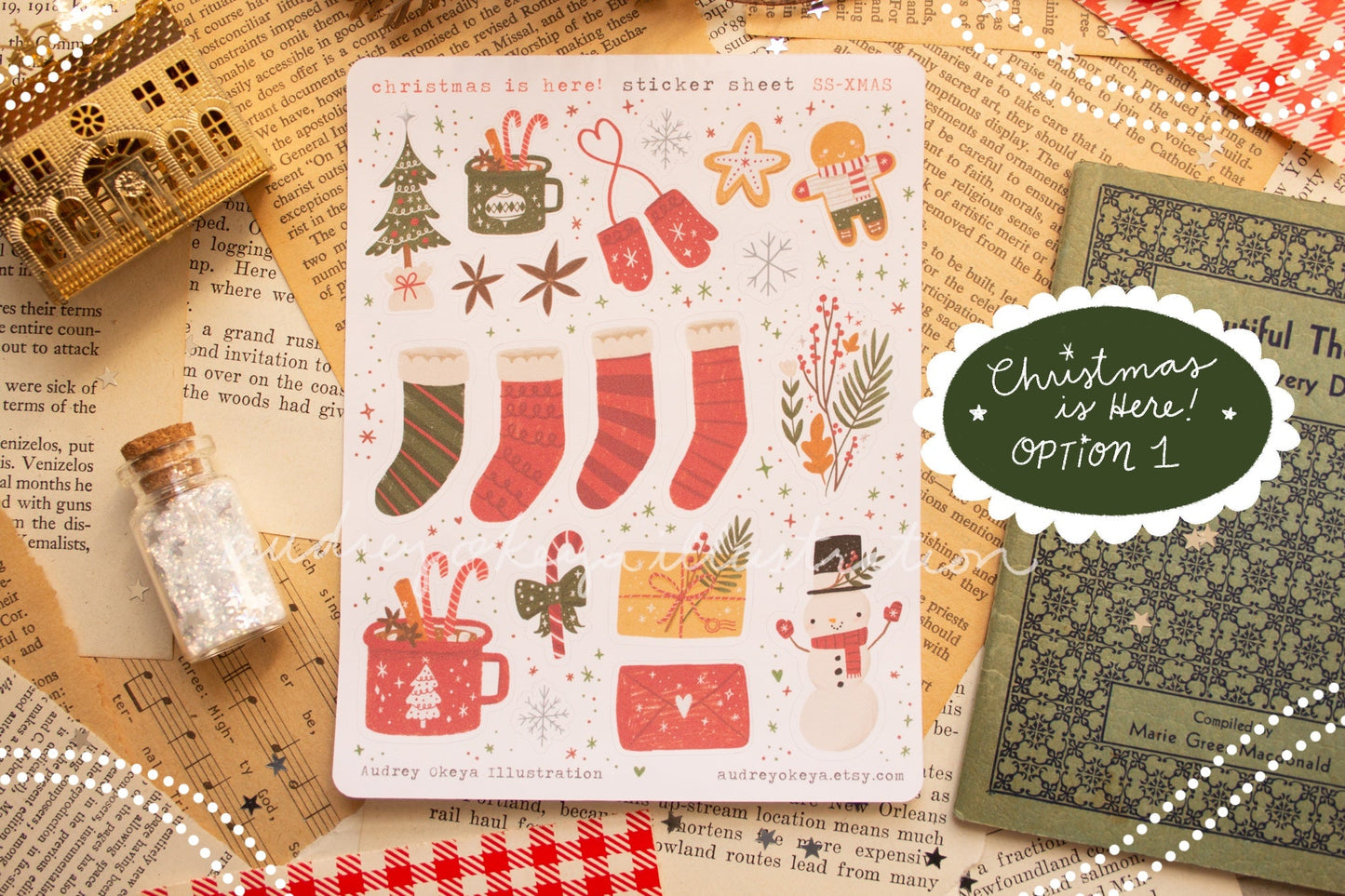 Christmas Holiday Sticker Sheets