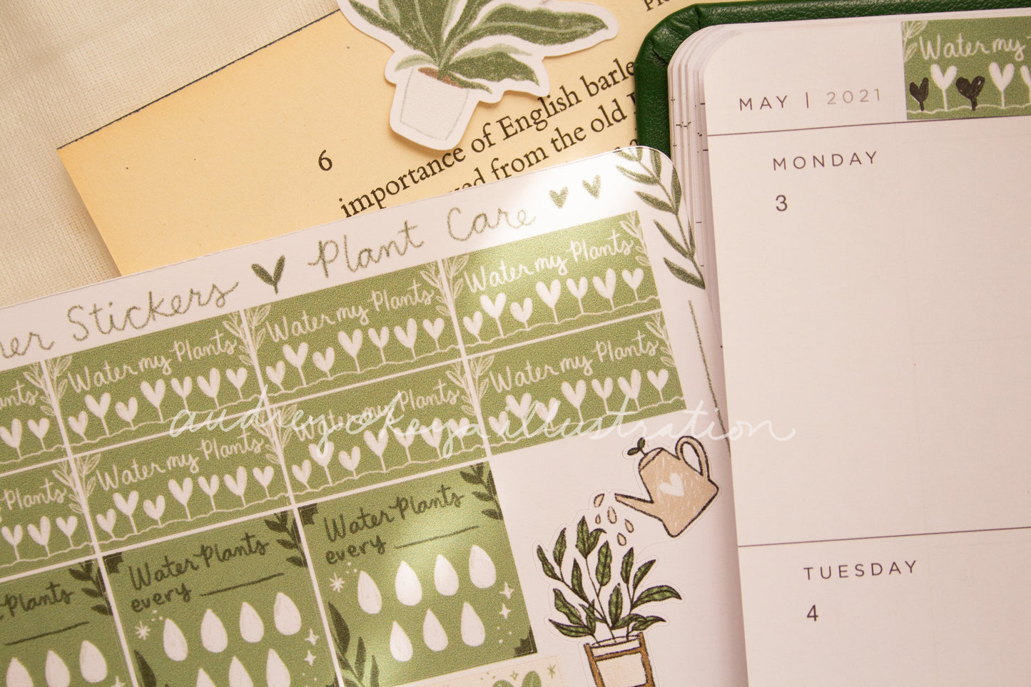 Plant Care Planner Sticker Sheet