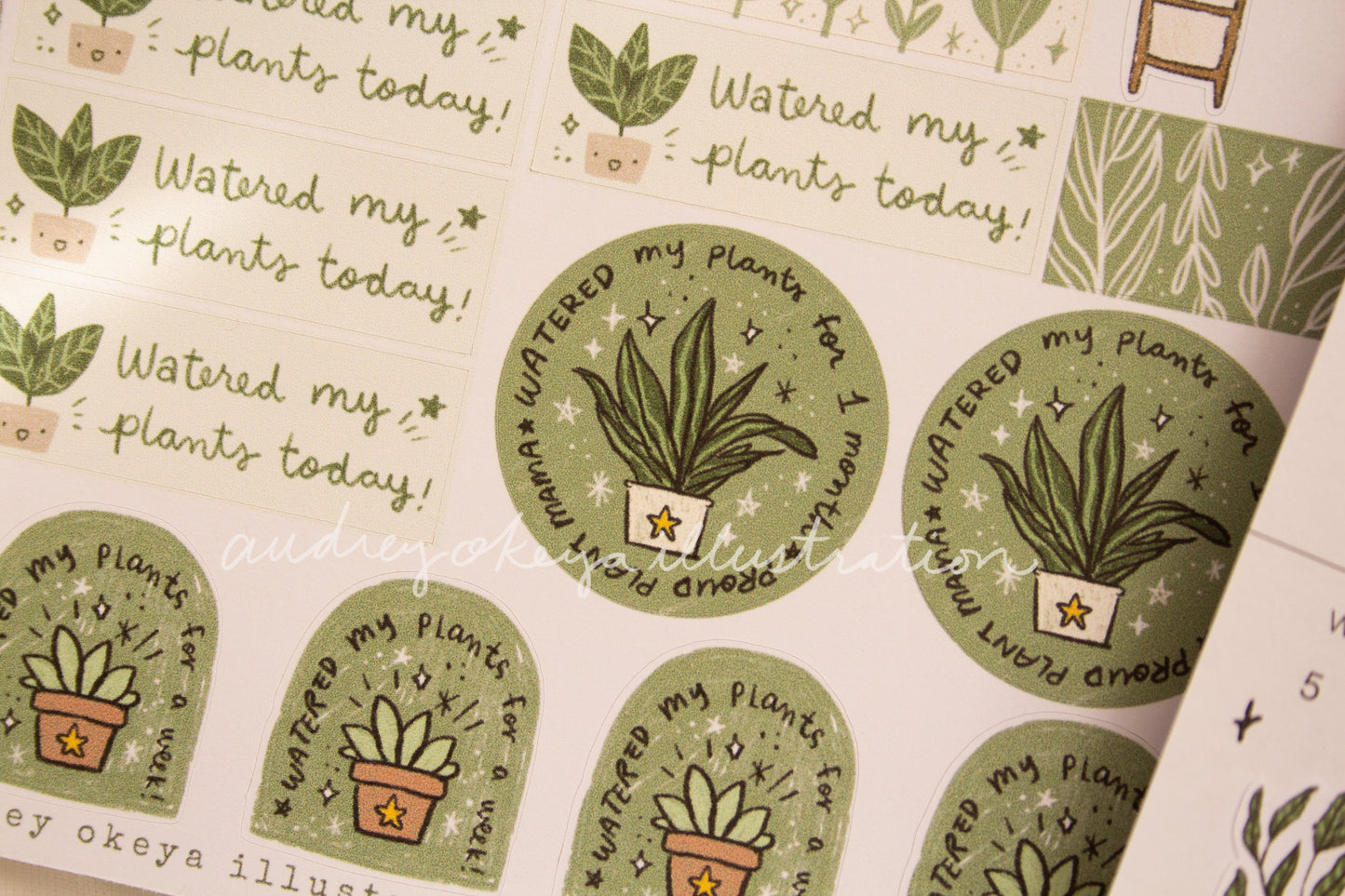 Plant Care Planner Sticker Sheet