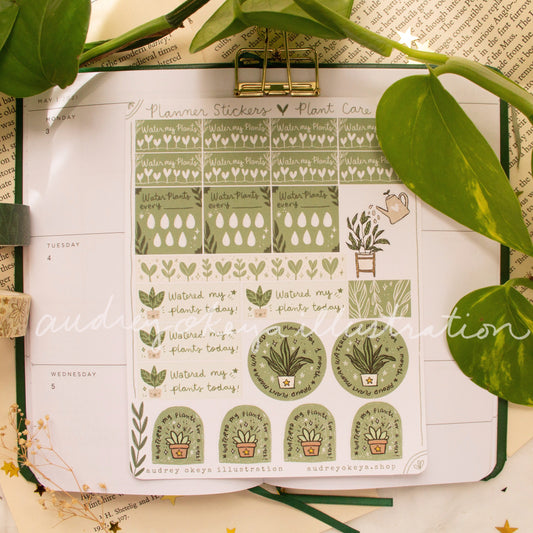 Plant Care Planner Sticker Sheet