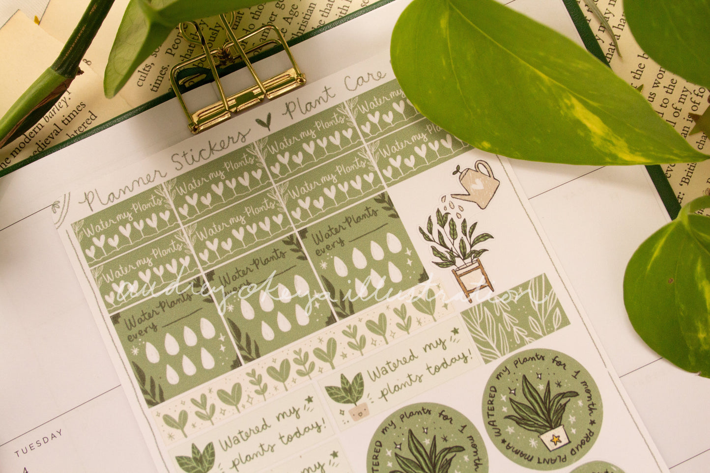 Plant Care Planner Sticker Sheet