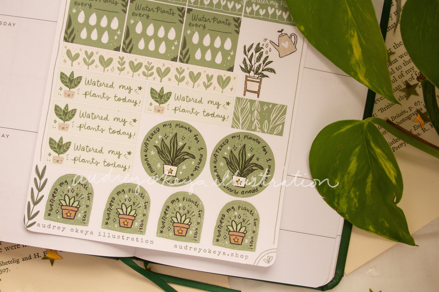 Plant Care Planner Sticker Sheet