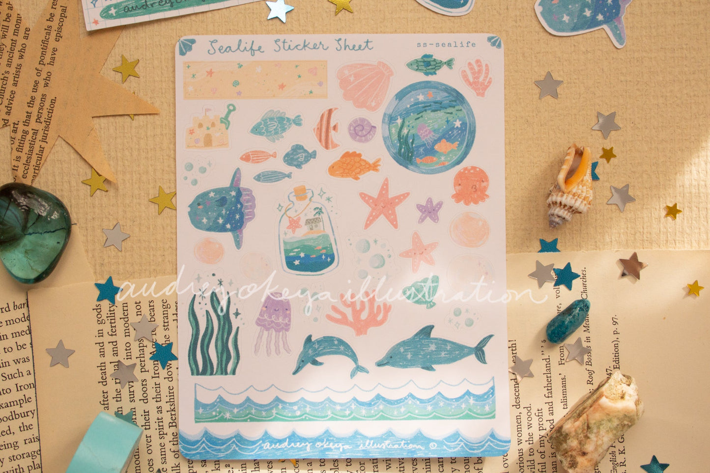 Sealife Underwater Sticker Sheet