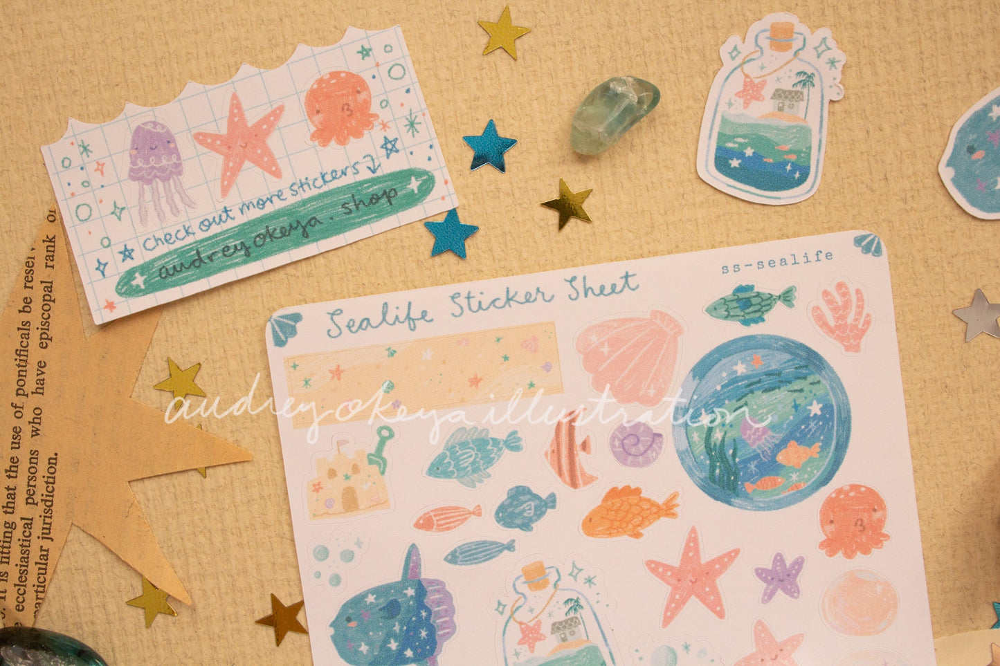 Sealife Underwater Sticker Sheet