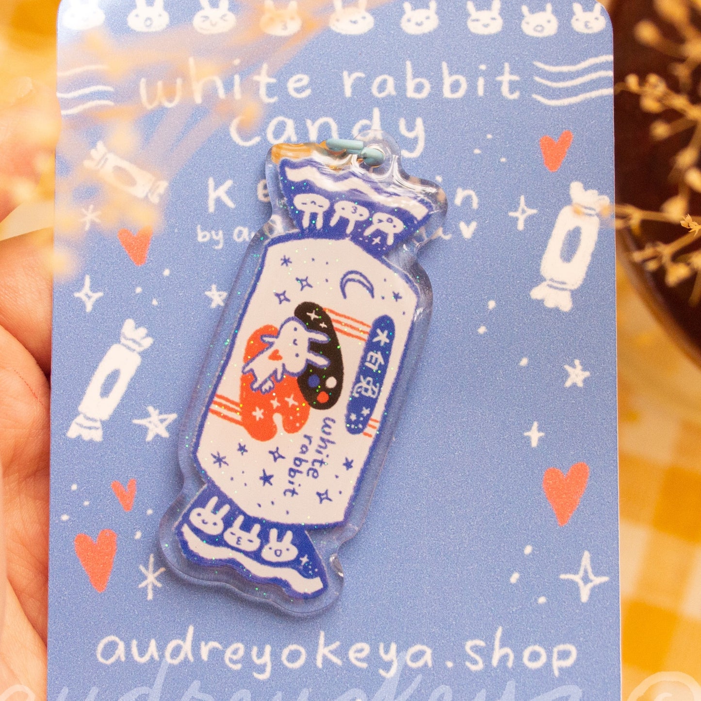 White Rabbit Keychain