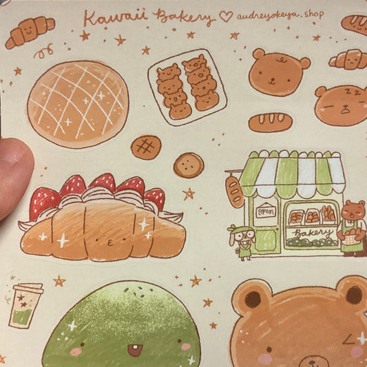 Kawaii Bakery Sticker Sheet