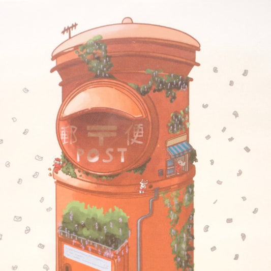 Cat Post Box Print (4x6 Print)